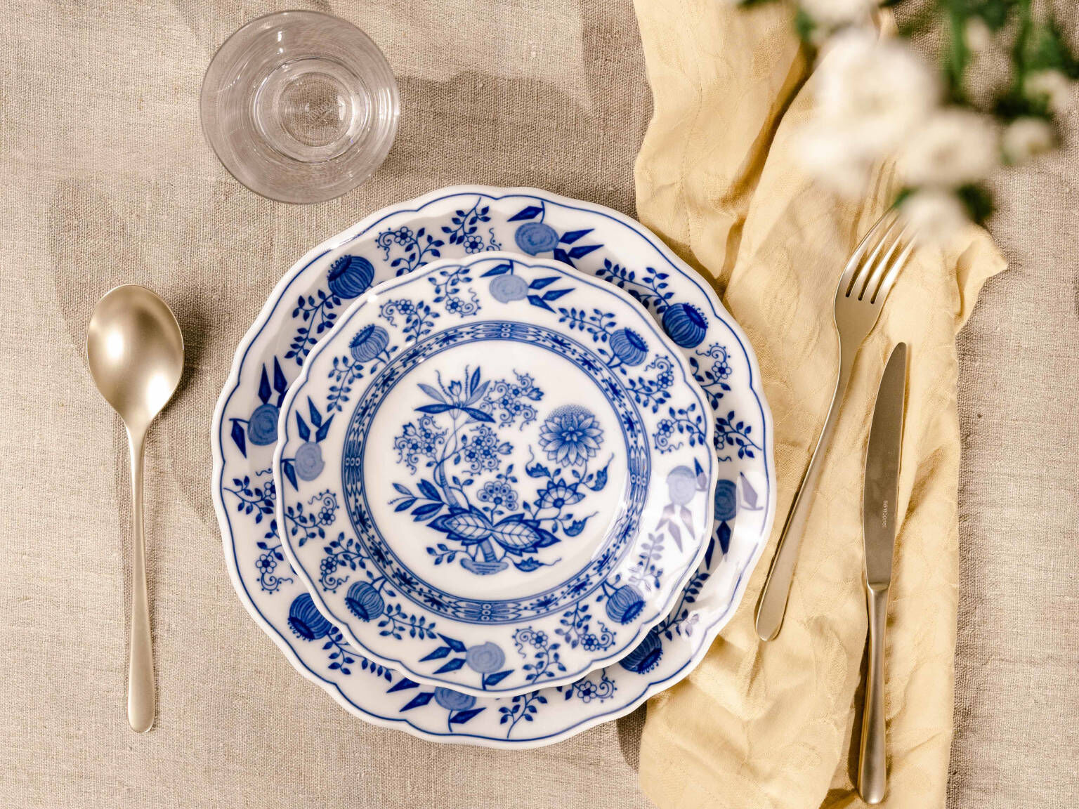 Blue sales china plates
