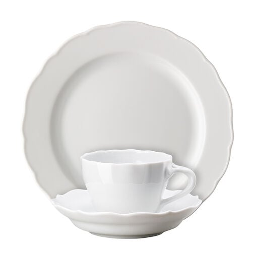 Hutschenreuther Maria Theresia cup with saucer and plate.