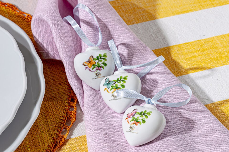 Collector's Items Easter Three Porcelain hearts