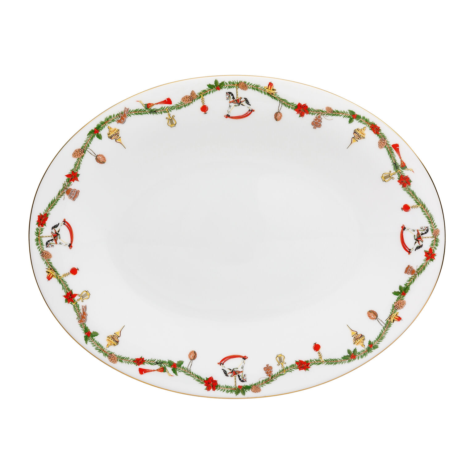 Hutschenreuther Porcelain, Platter 36 cm, Nora Christmas