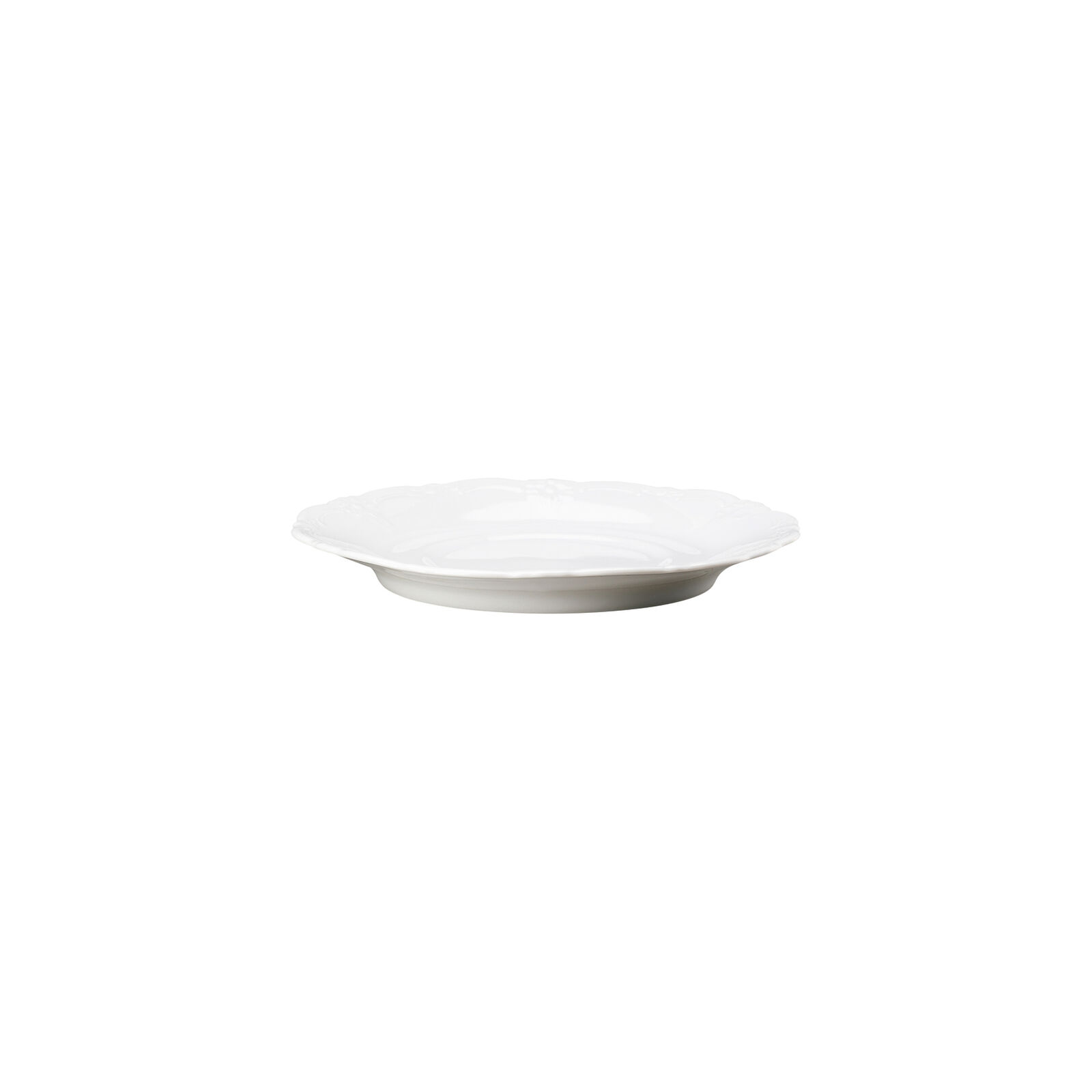 Baronesse saucer, Porcelain, Hutschenreuther Creamsoup Weiss