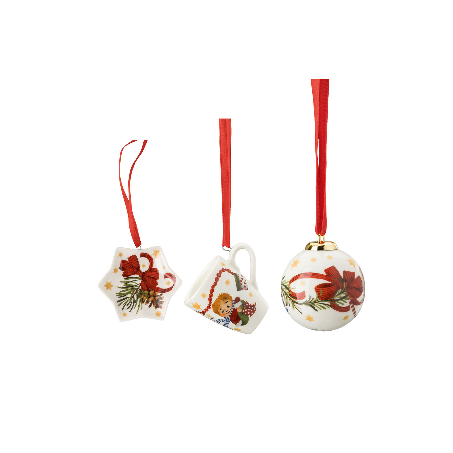 Rosenthal Hutschenreuther Christmas Lieder 21 campana tazza 6 cm Set di 3 tazze 3 pezzi 