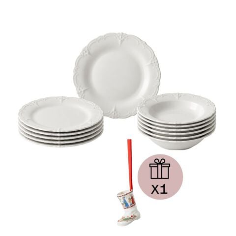 Set di piatti natalizio per 6 persone con omaggio