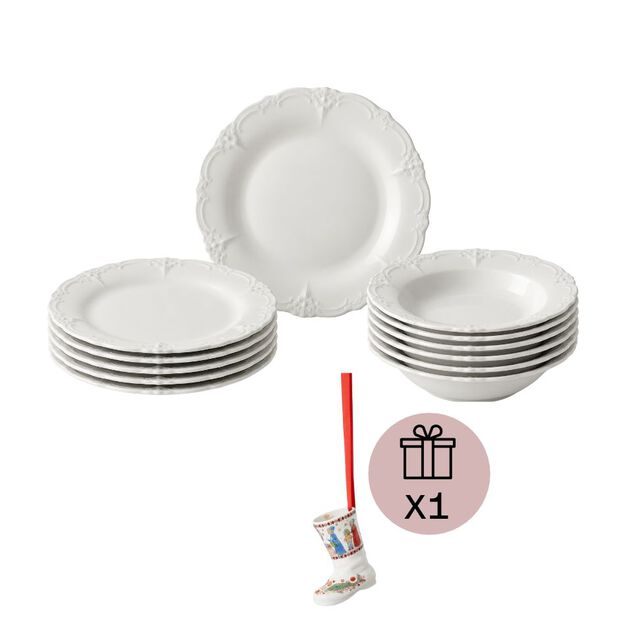 Set di piatti natalizio per 6 persone con omaggio image number 0