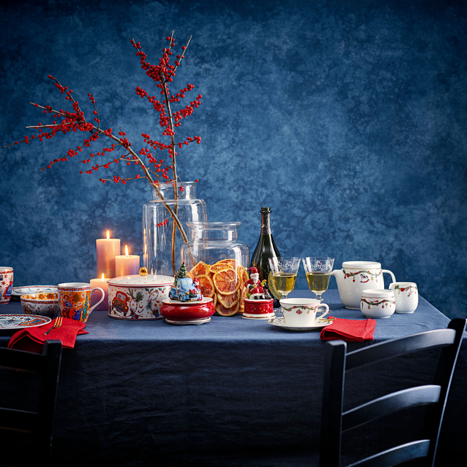 Hutschenreuther Porcelain, Sugar bowl, Nora Christmas