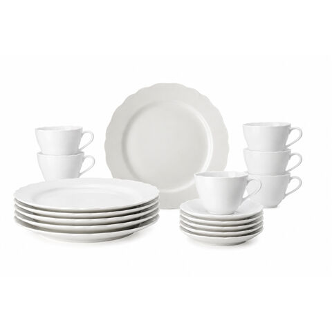 18-piece white coffee service for 6