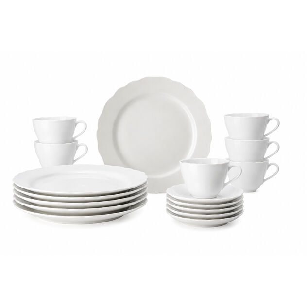 18-piece white coffee service for 6 image number 0