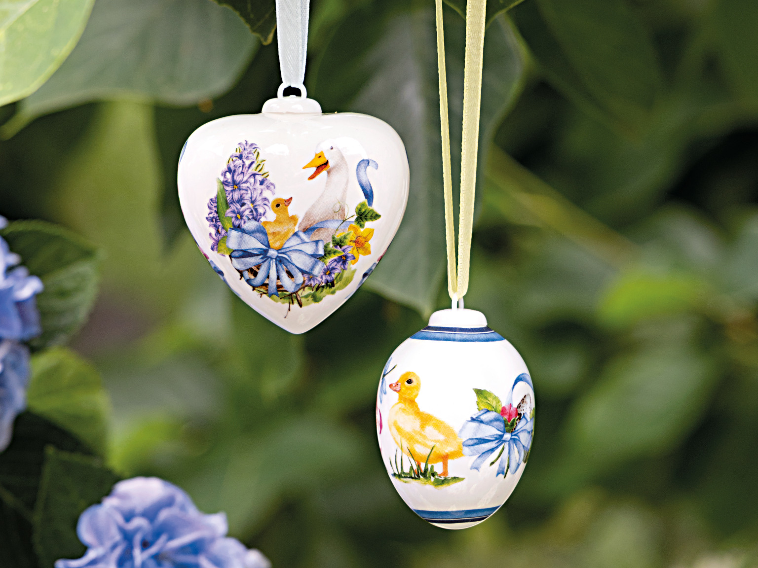 Hutschenreuther easter pendants heart and egg
