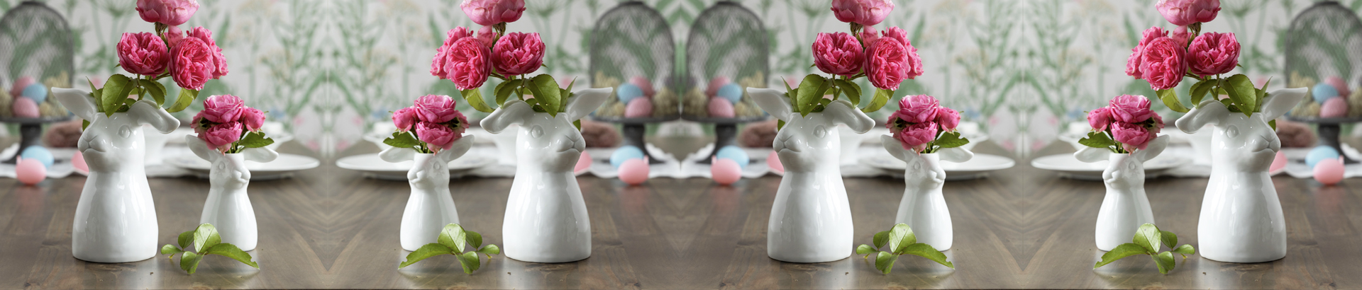 Vases de printemps Lapin & Oie